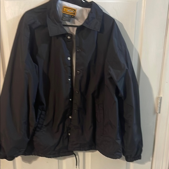 Classic Black Windbreaker Jacket - Picture 1 of 6